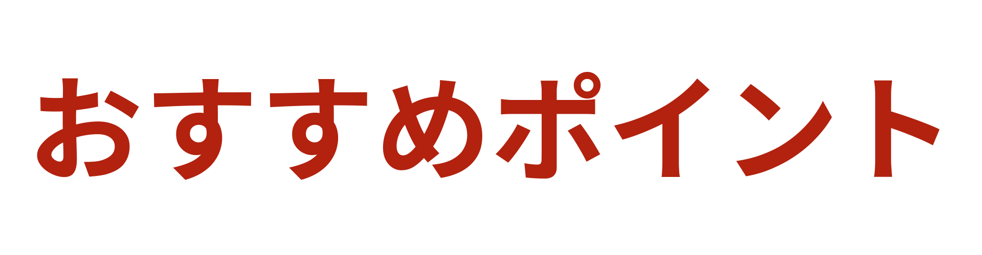 おすすめポイント